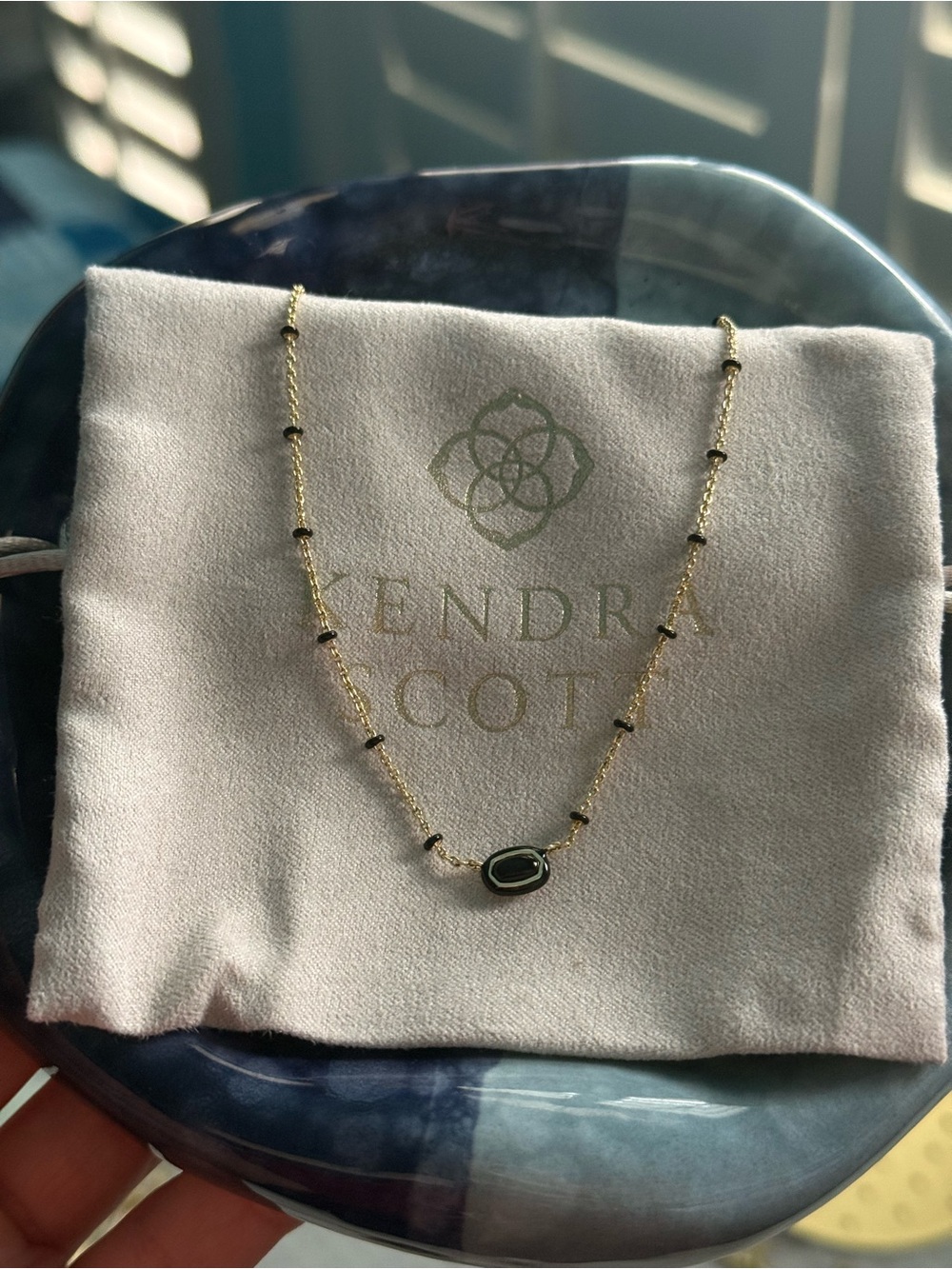 Kendra Scott Mini Elisa Enamel Gold Necklace